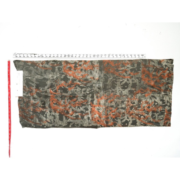 New - Hand printed Shiny Rayon Kimono piece - 17" x 42" - One of a Kind - Picture 1 of 1
